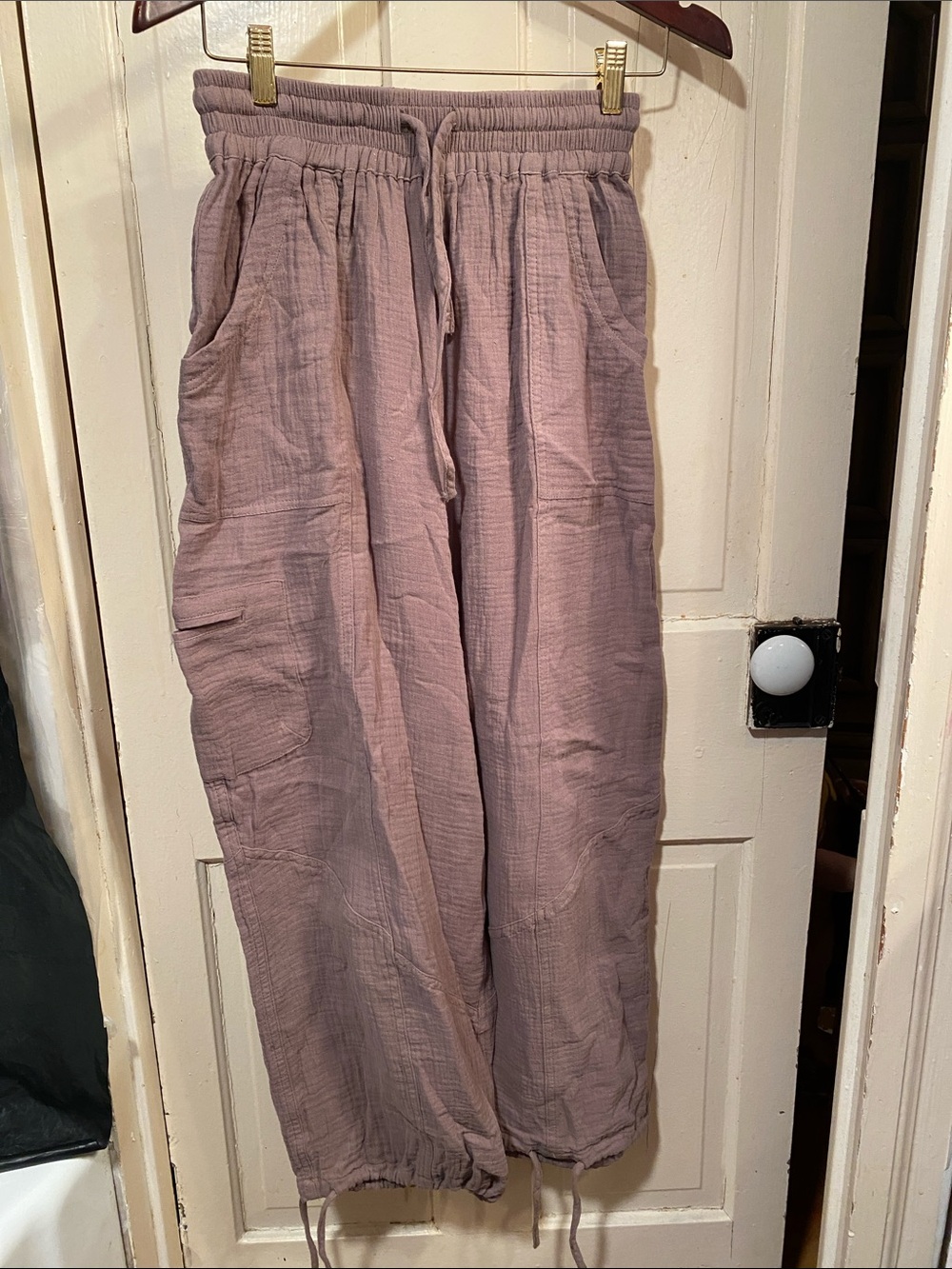 Bluivy High Waisted Drawstring 100% Cotton Pants Super Cute